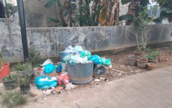 Tumpukan Sampah di Belakang Kantor Camat Bengkong Dikeluhkan Warga, Minta Segera Diangkut