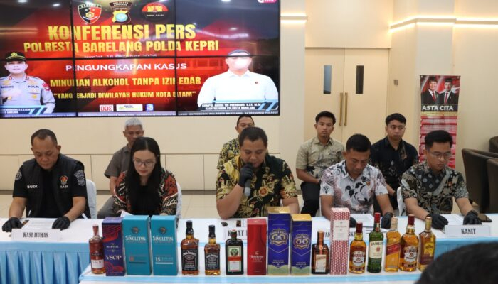 Peredaran Miras Tanpa Izin Terbongkar di Bengkong, Polisi Tetapkan Satu Tersangka